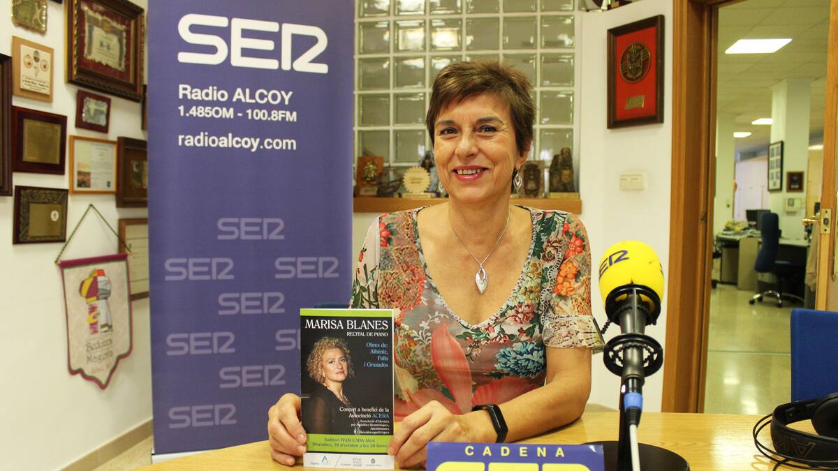 Marisa Blanes realizará un recital de piano a beneficio de la Asociación ACERA