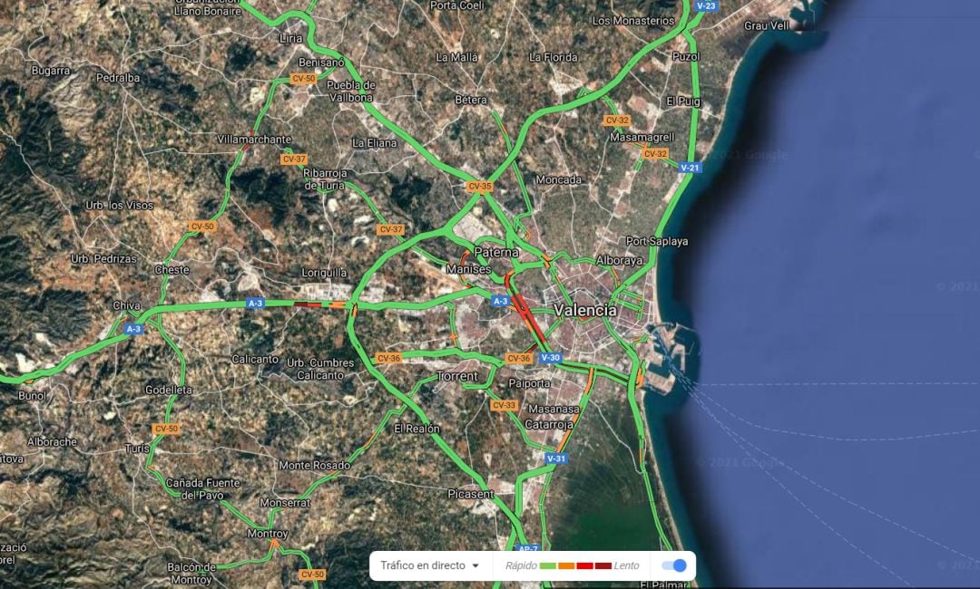 Así puedes consultar el tráfico en directo.