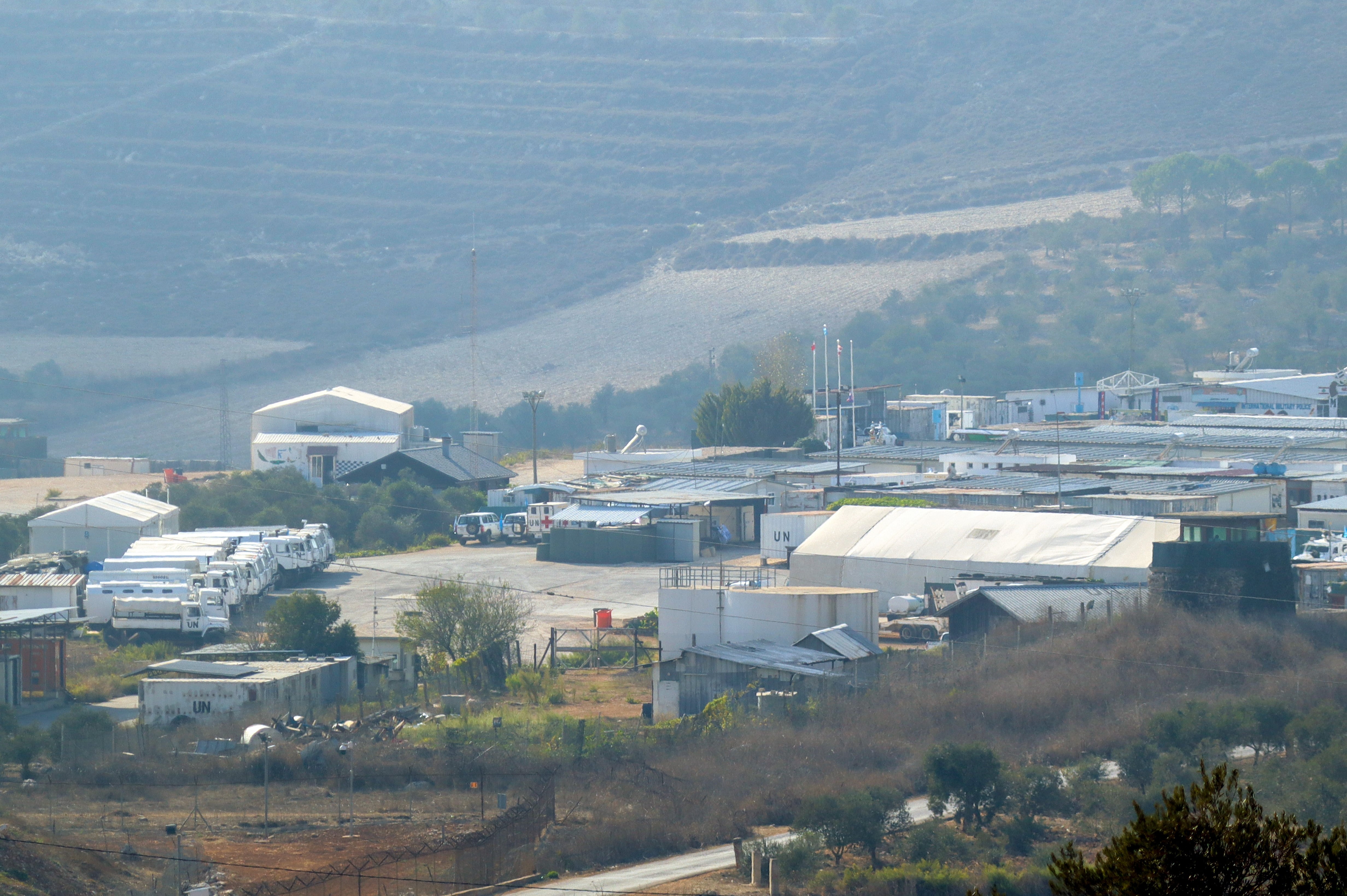 Israel vuelve a poner el foco sobre los cascos azules. En la foto, cuartel general de los &#039;cascos azules&#039; en Líbano.