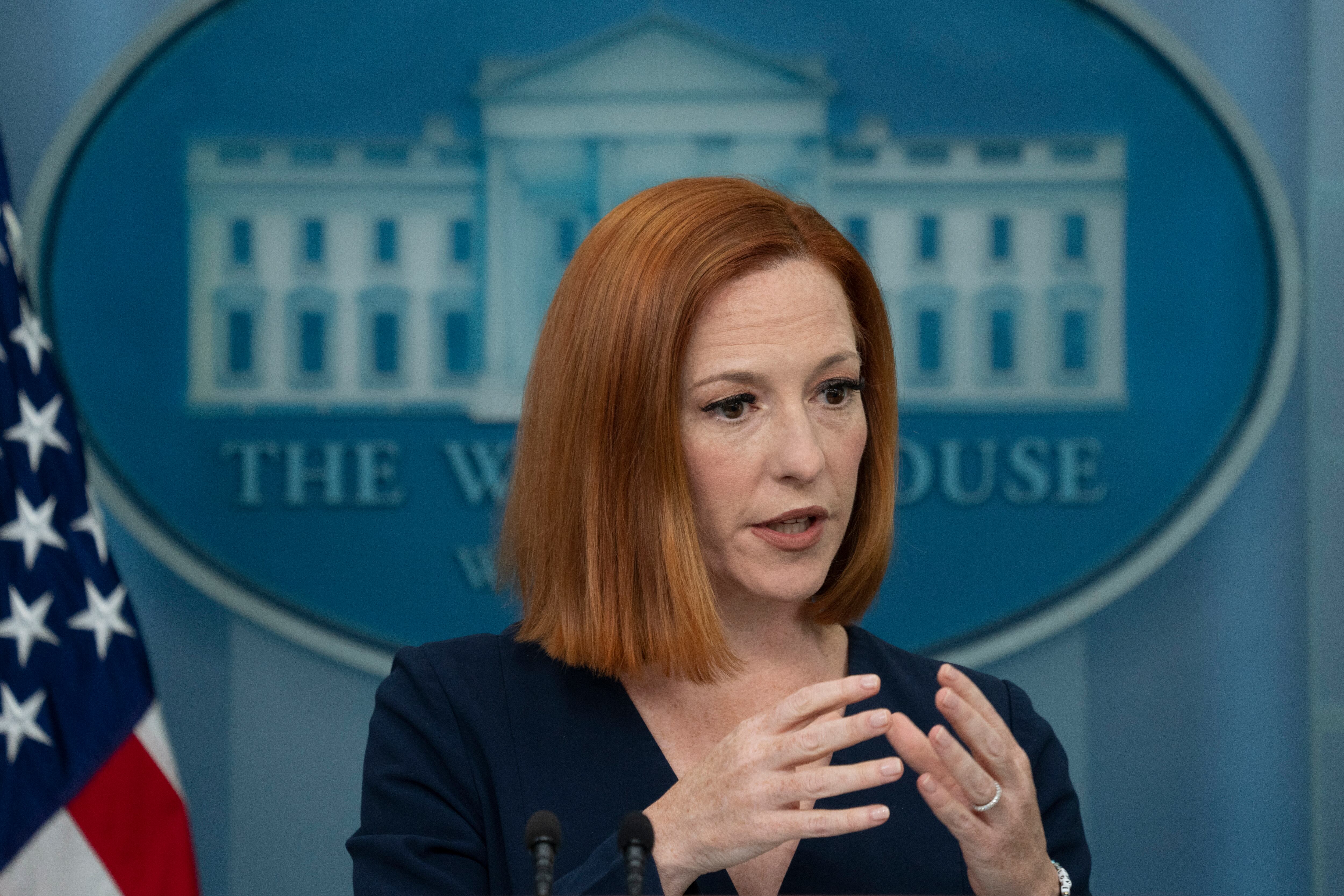 La portavoz de la Casa Blanca, Jen Psaki.