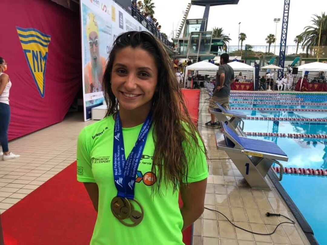 Alba Herrero se una de la más firmes promesas de la natación española