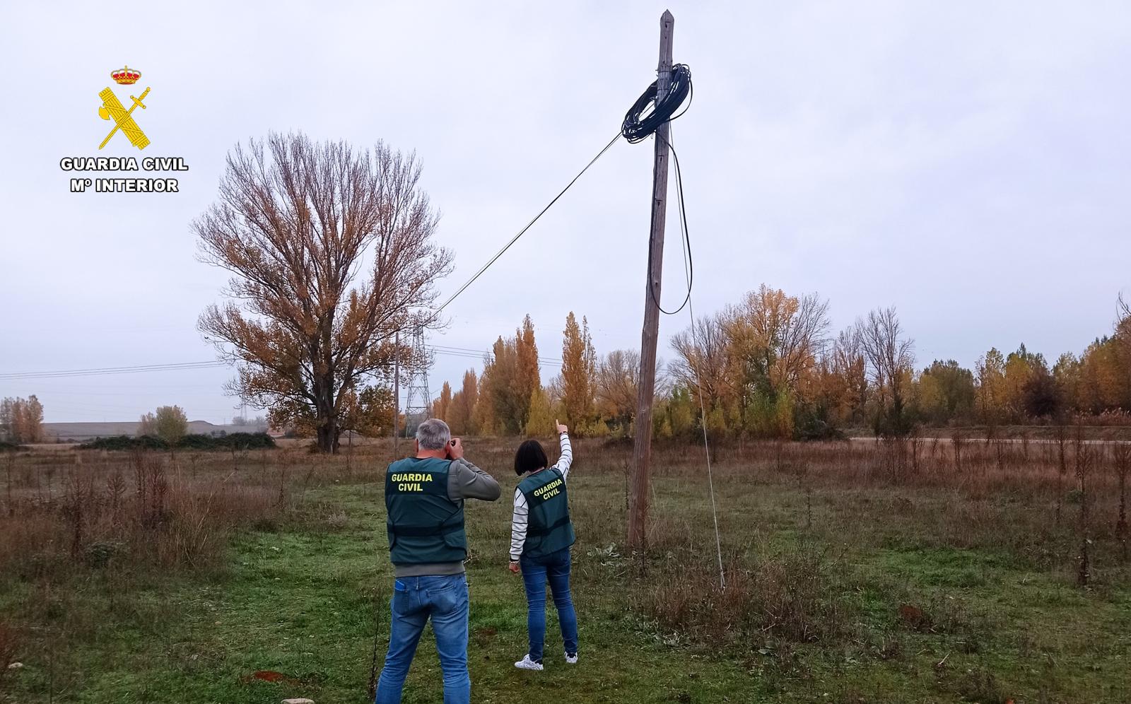 Desarticulado un grupo criminal que sustraía cable telefónico en las provincias de Palencia y Burgos