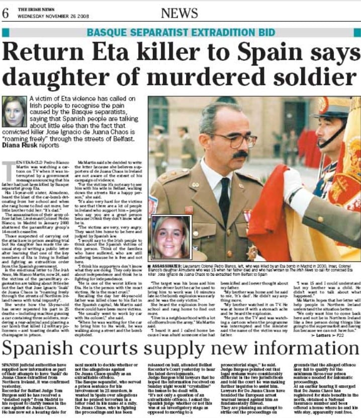 Entrevista a Almudena Blanco en &#039;The Irish news&#039;