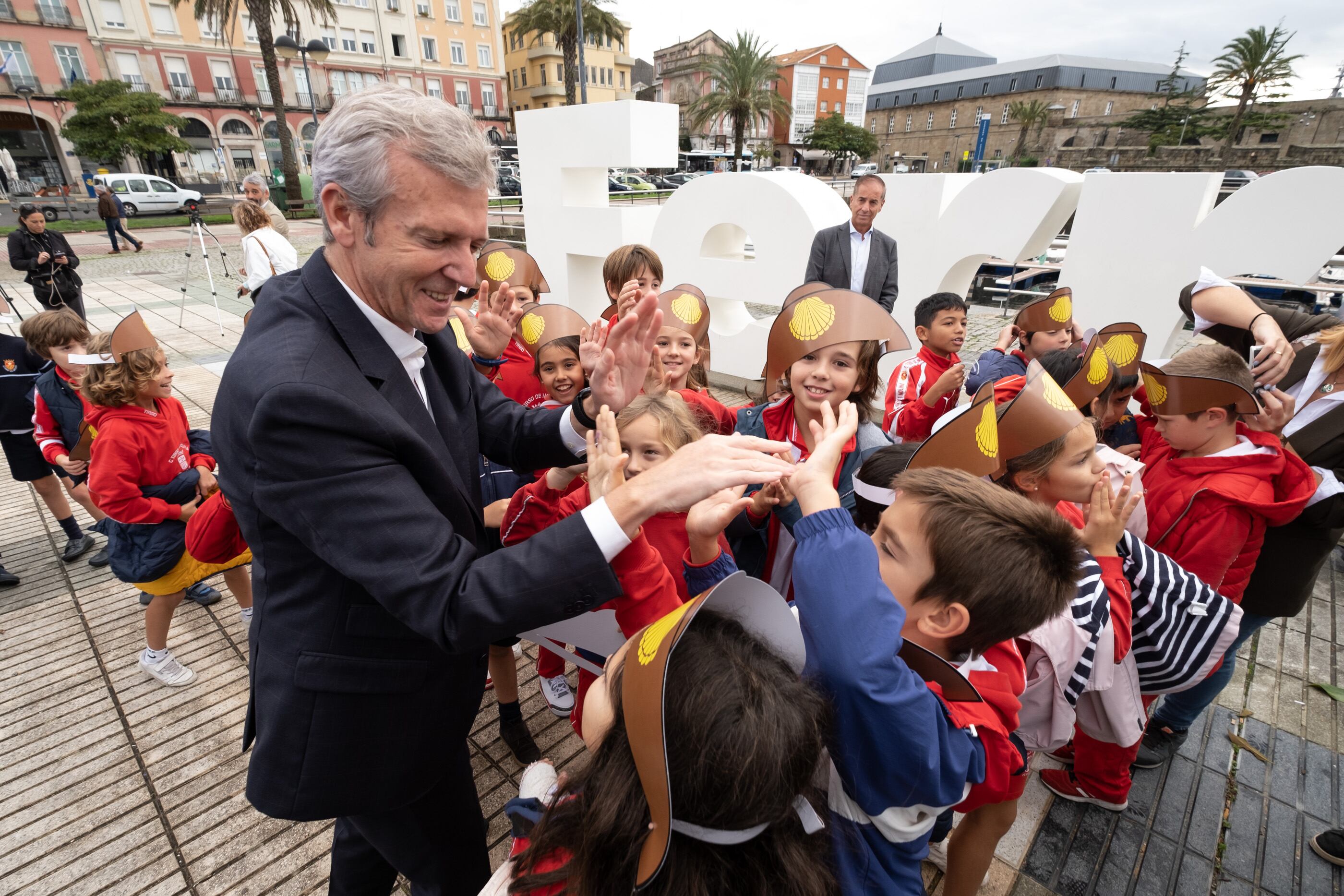 Alfonso Rueda, en su visita de este miércoles a Curuxeiras