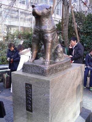 Estatua de Hachiko en la estación de Shibuya en Tokio