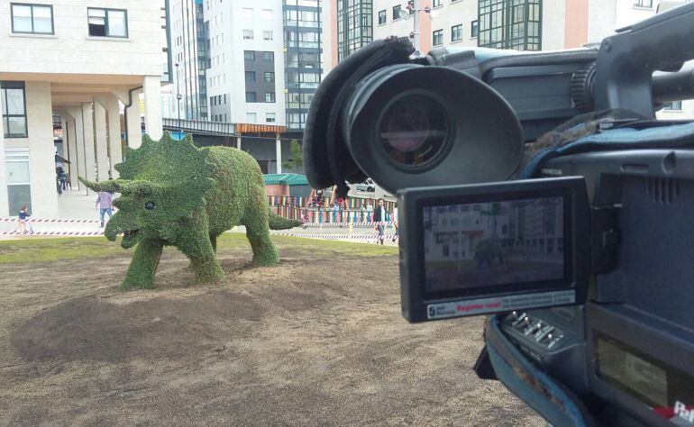 El Rinoseto recién instalado en el parque de Navia, en Vigo (Pontevedra)