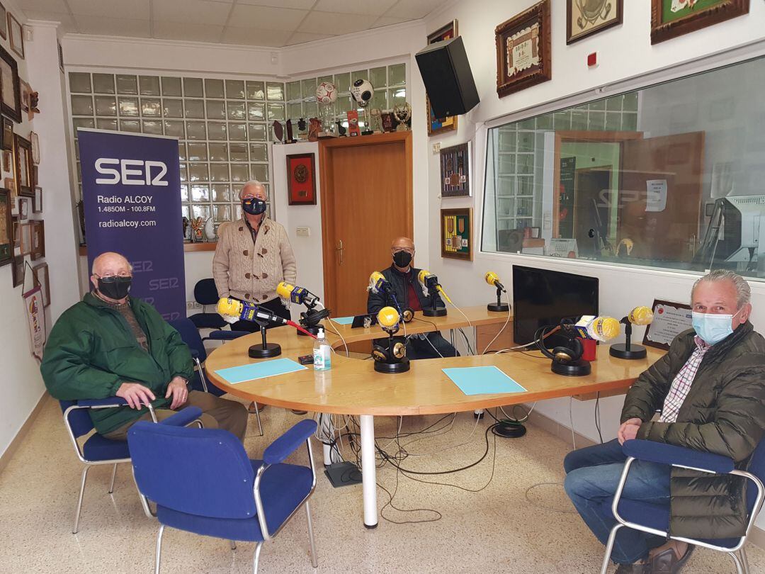 Paco Aznar junto a Francisco Moya, Enrique Soler y Alfonso Rodríguez