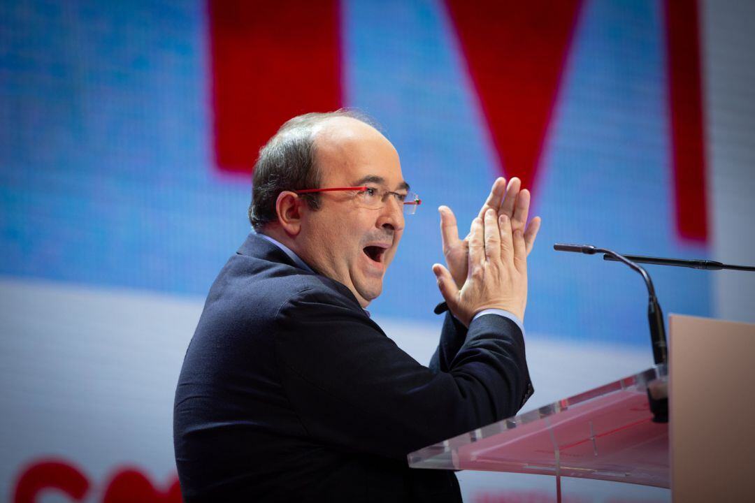 El primer Secretario del PSC, Miquel Iceta, durante el 14 congreso del PSC en el que se ratifica como primer secretario