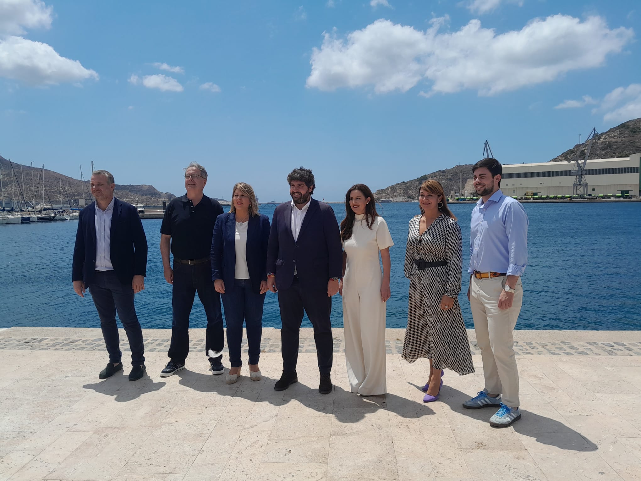 Fernando López Miras durante su visita a Cartagena.