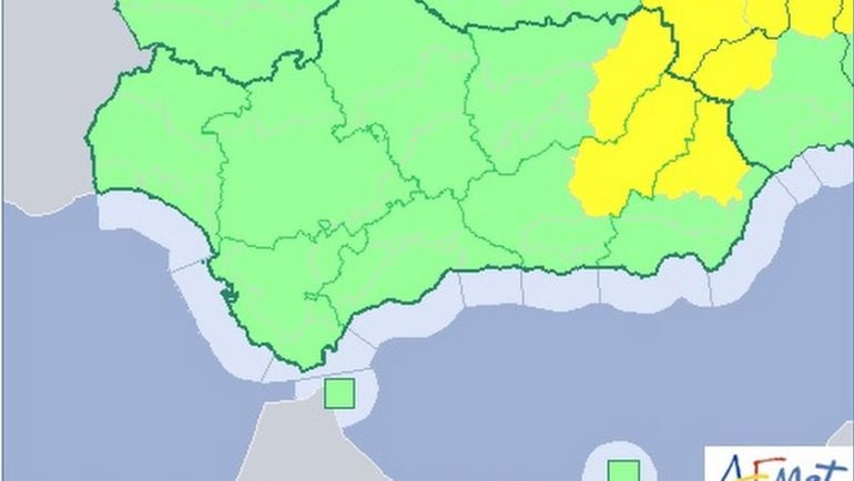 Mapa de las alertas para la jornada de este lunes.