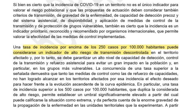 Borrador del documento de Sanidad.