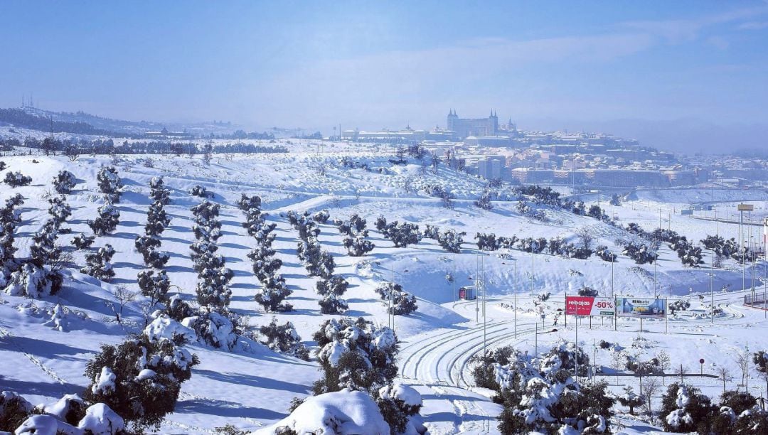 Toledo nevado por la borrasca &#039;Filomena&#039;.