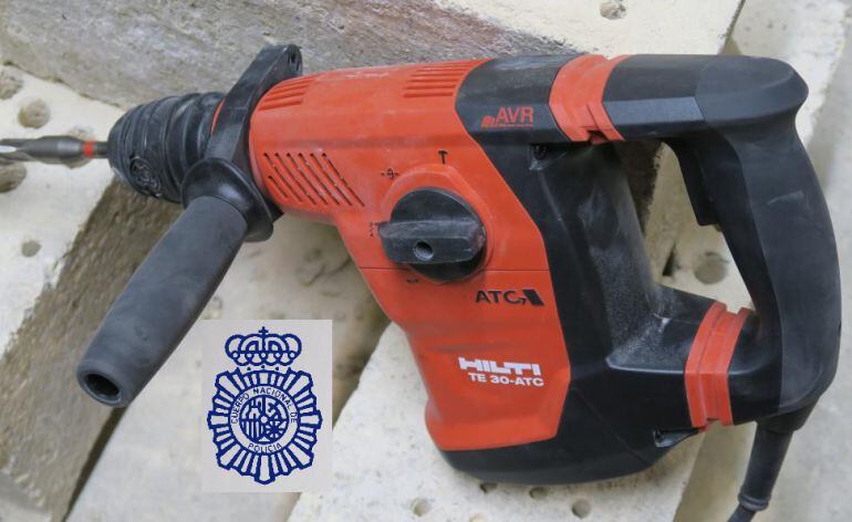 Taladro profesional, valorado en 1.500 €