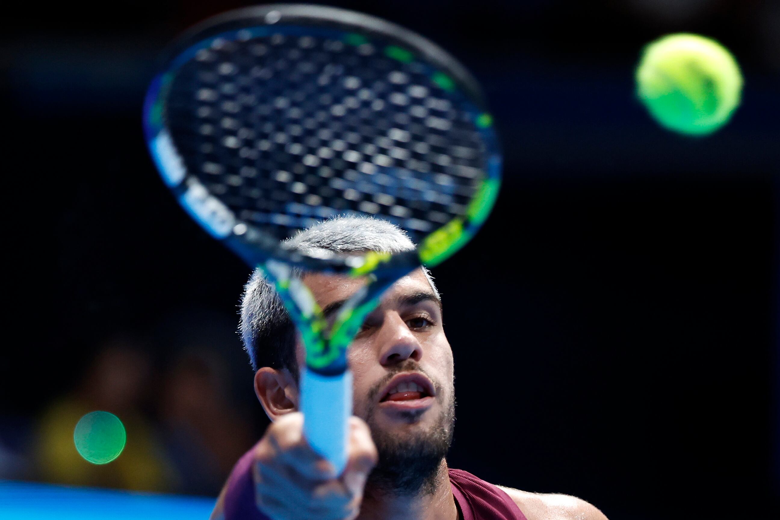 Carlos Alcaraz, durante la final del ATP 500 de Tokio