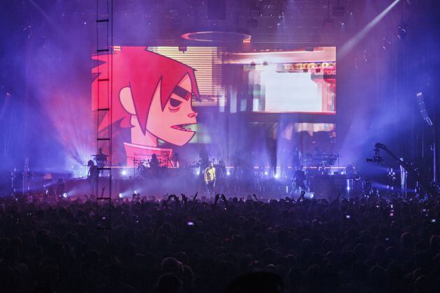 Gorillaz en su concierto en el Sonar Festival