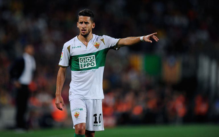 Corominas, durante un partido del Elche