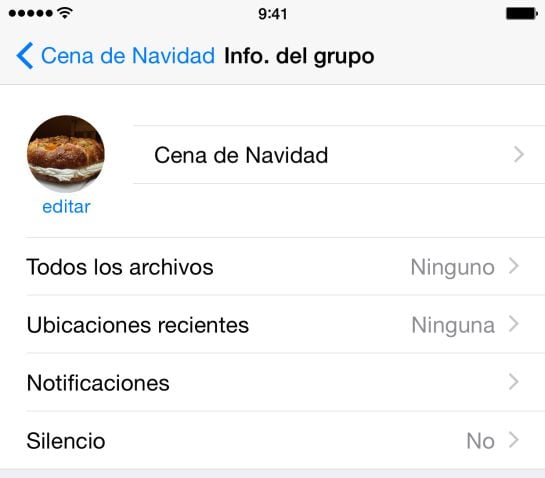 Opciones para silenciar grupos en WhatsApp