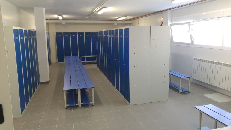 Imagen de los nuevos vestuarios del personal de obras del Ayuntamiento de Palencia