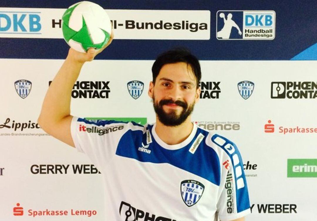 Erwin Feutchmann con la camiseta del Lemgo