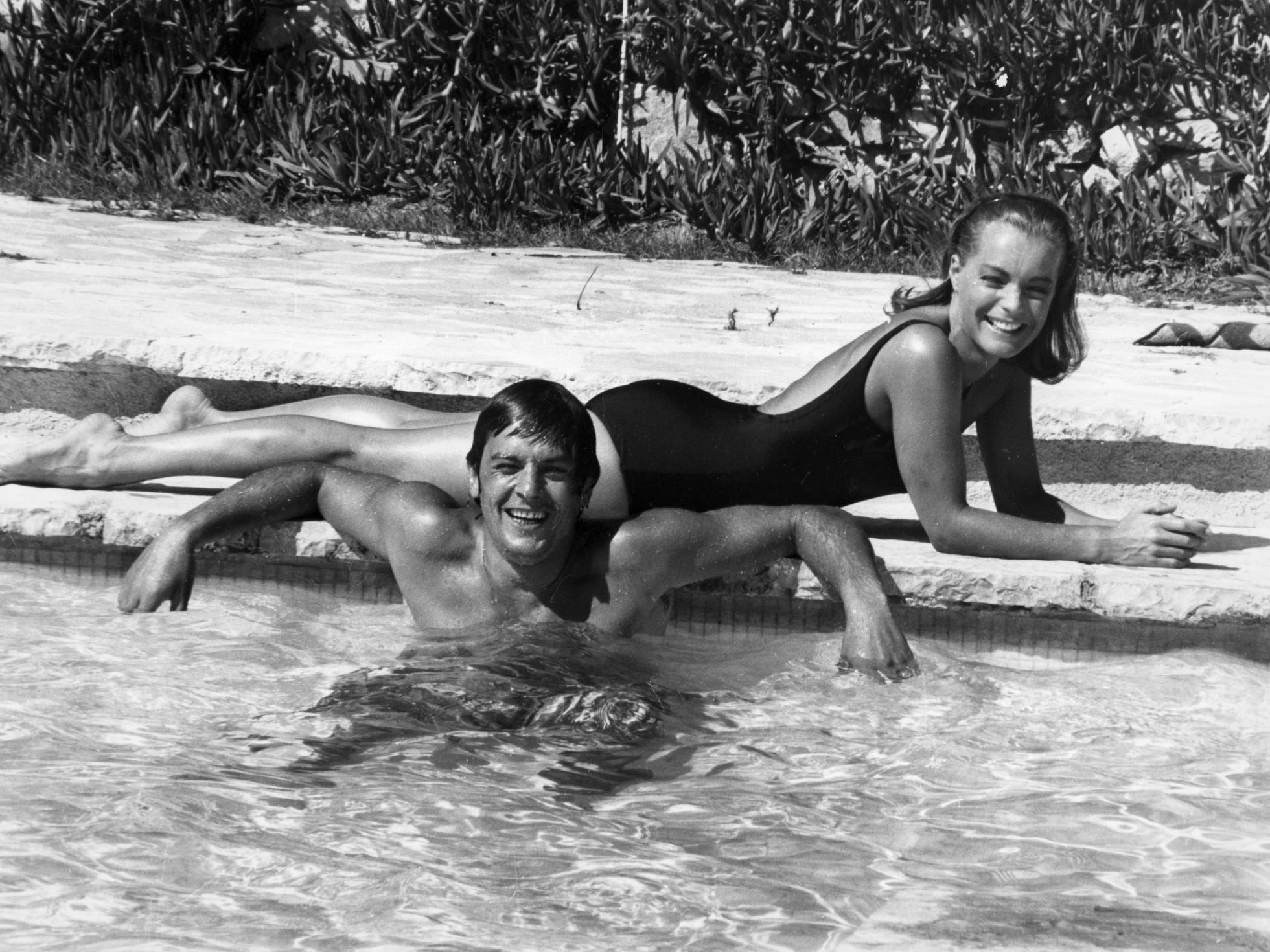 Romy Schneider y Alain Delon