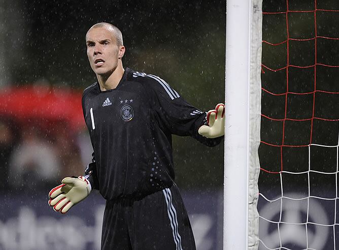 Enke, durante un partido con la selección alemana