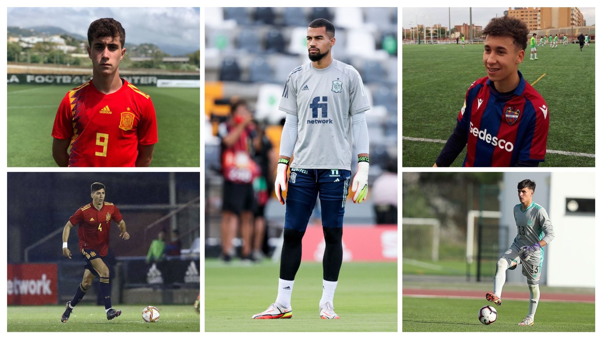 Representantes del fútbol de Cartagena y comarca en la última convocatoria de la Selección Española