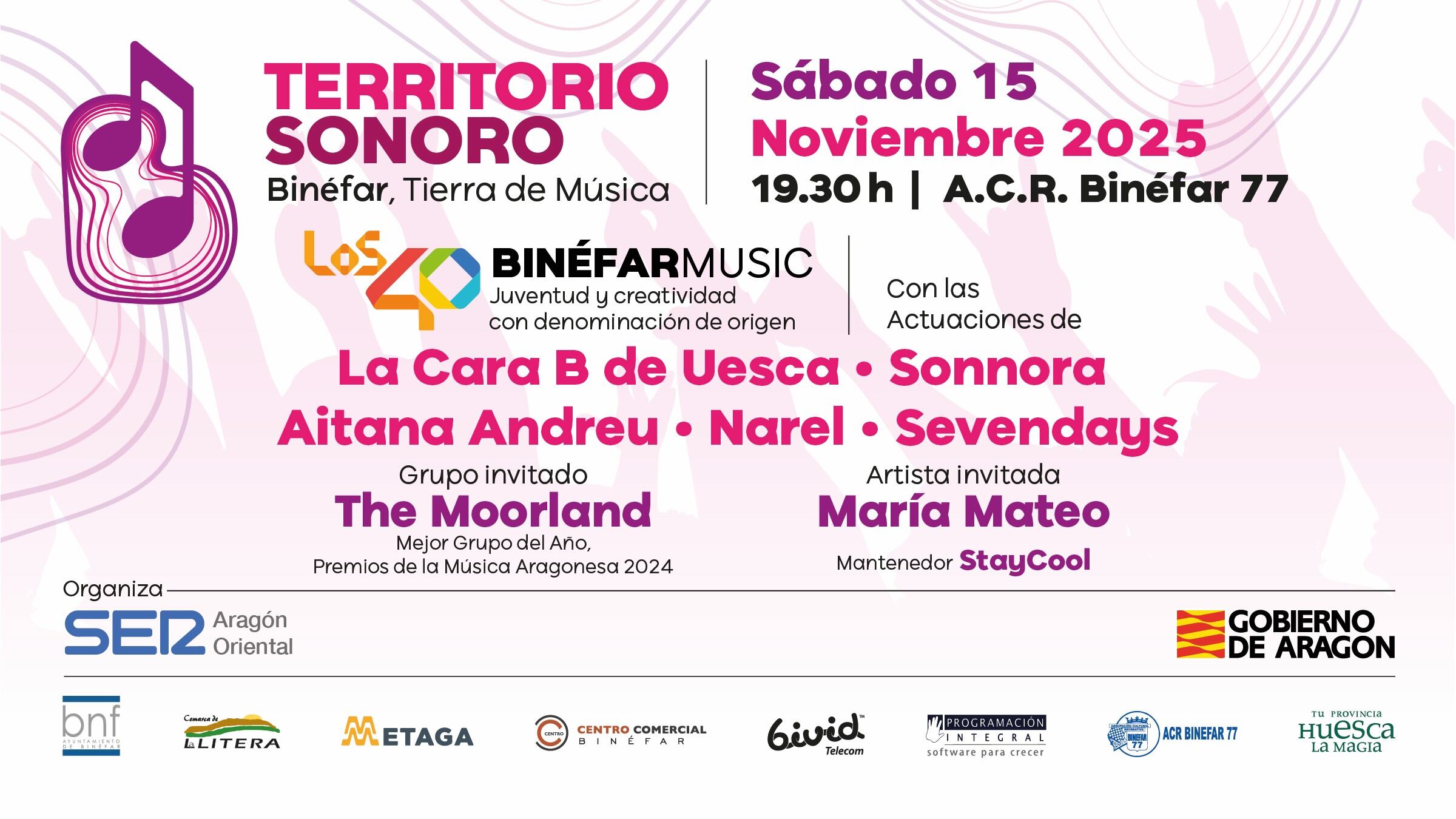 Programación de Territorio Sonoro el Sábado día 15