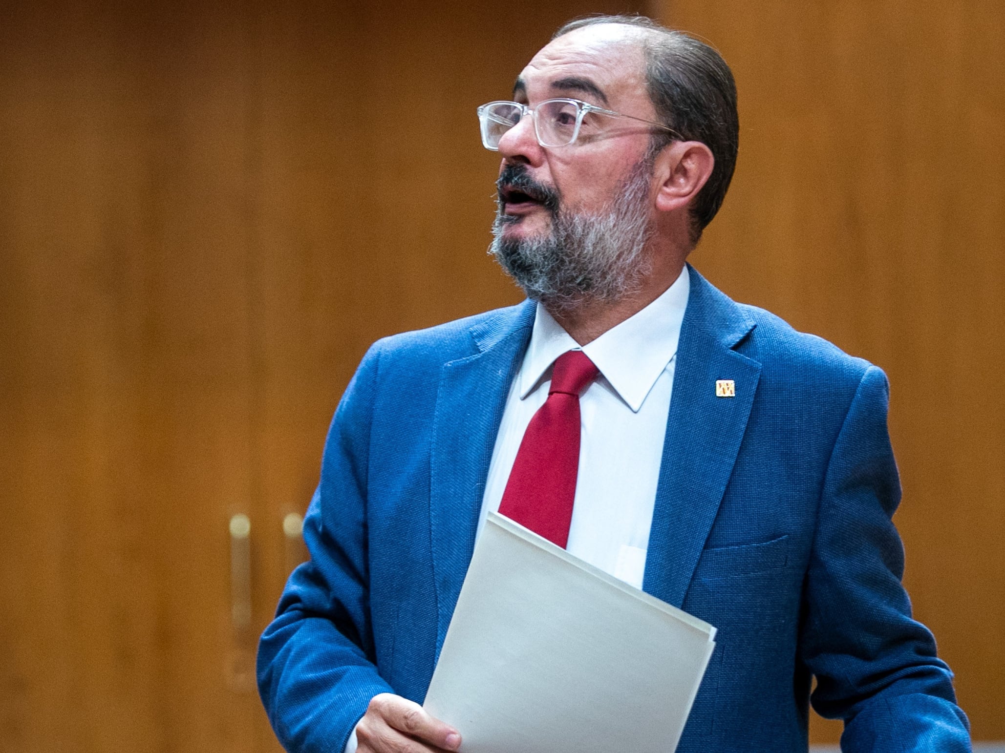 El presidente de Aragón, Javier Lambán