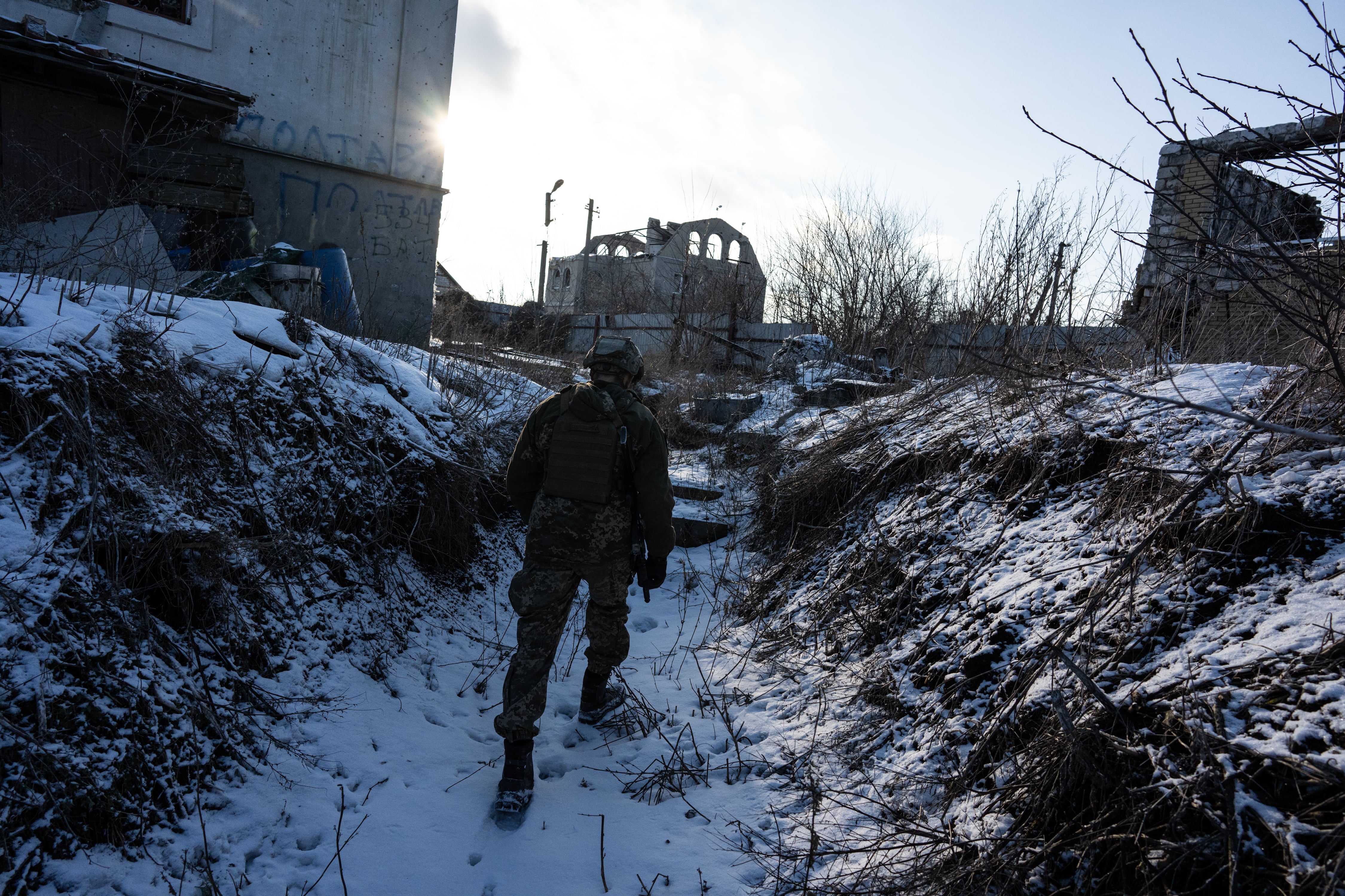 Un soldado ucraniano