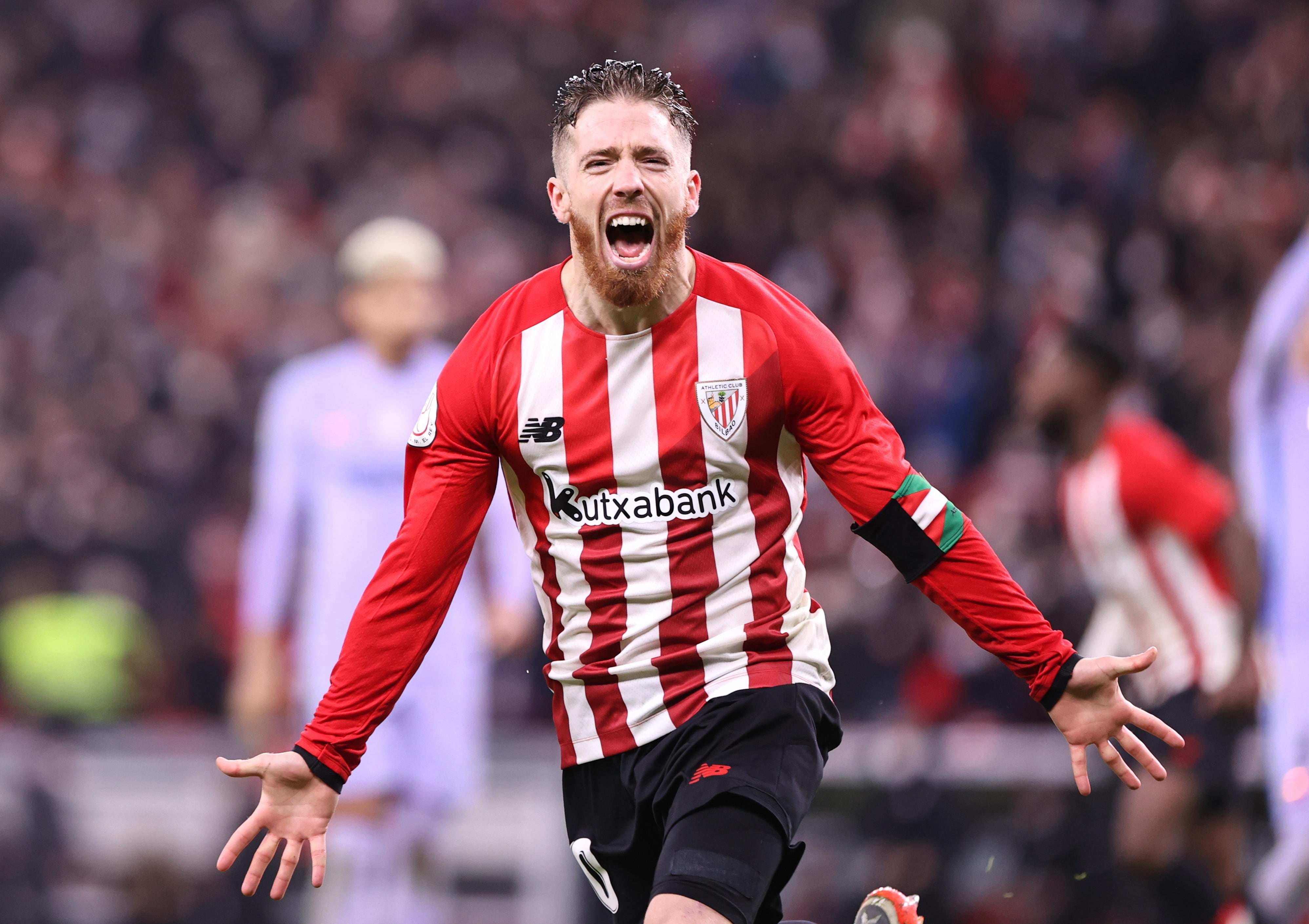 Iker Muniain celebrando un gol con el Athletic