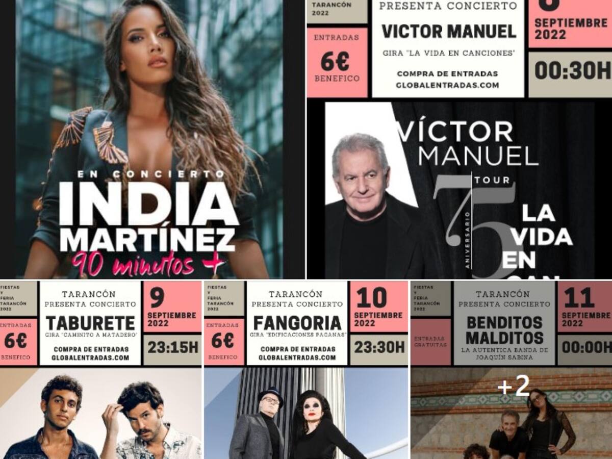 El Ayuntamiento fija los horarios definitivos de los conciertos de las Fiestas de Tarancón 2022