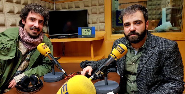La banda asturiana Alberto & García en los estudios de Radio Asturias-SER