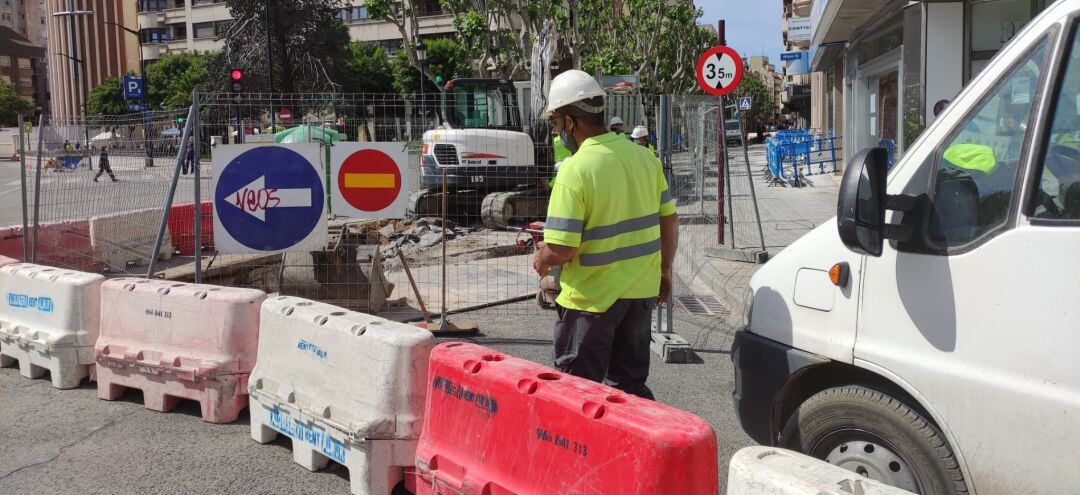 Imagen de archivo de las obras en el Paseo de la Libertad