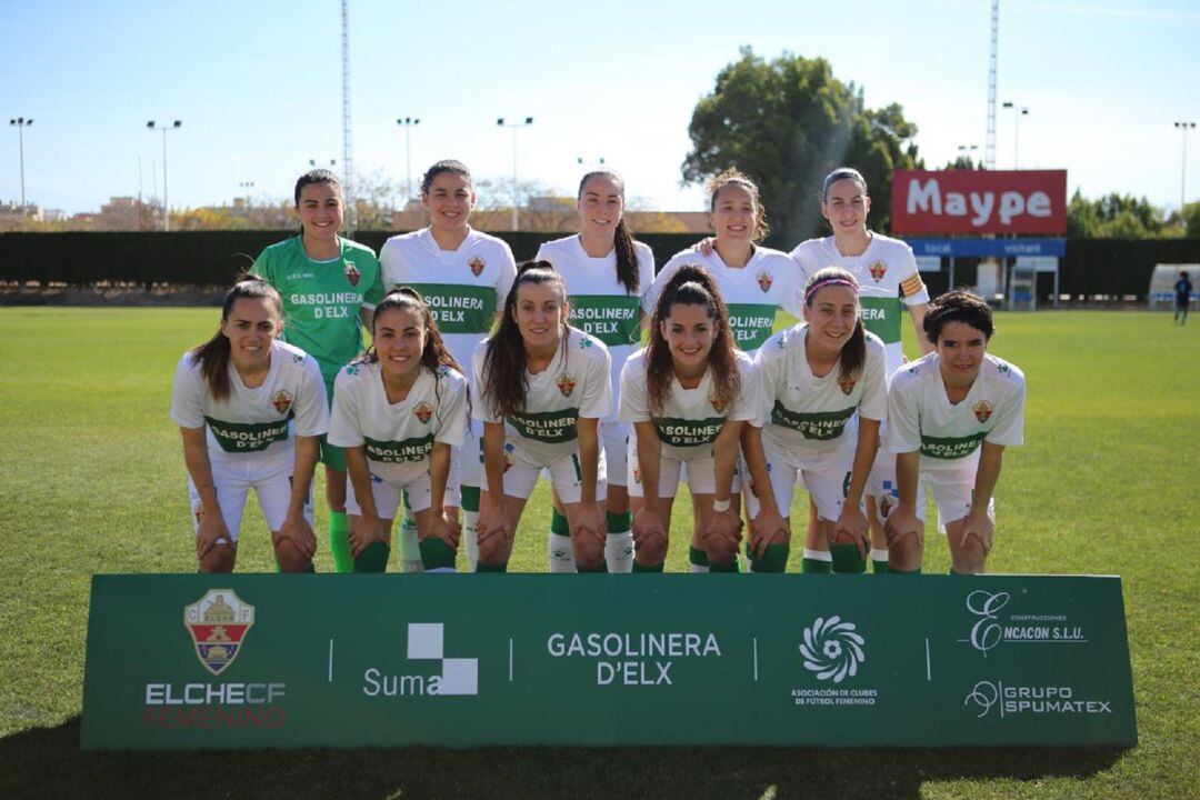 Formación titular del Elche CF Femenino ante el Fundación Albacete