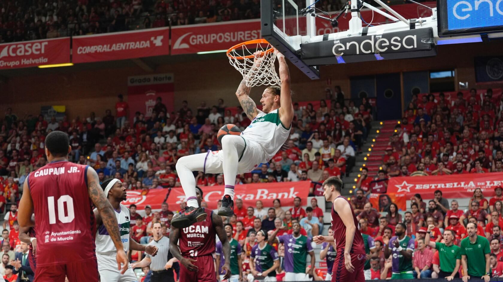 El Unicaja recibe este miércoles al UCAM Murcia en el quinto partido de semifinales