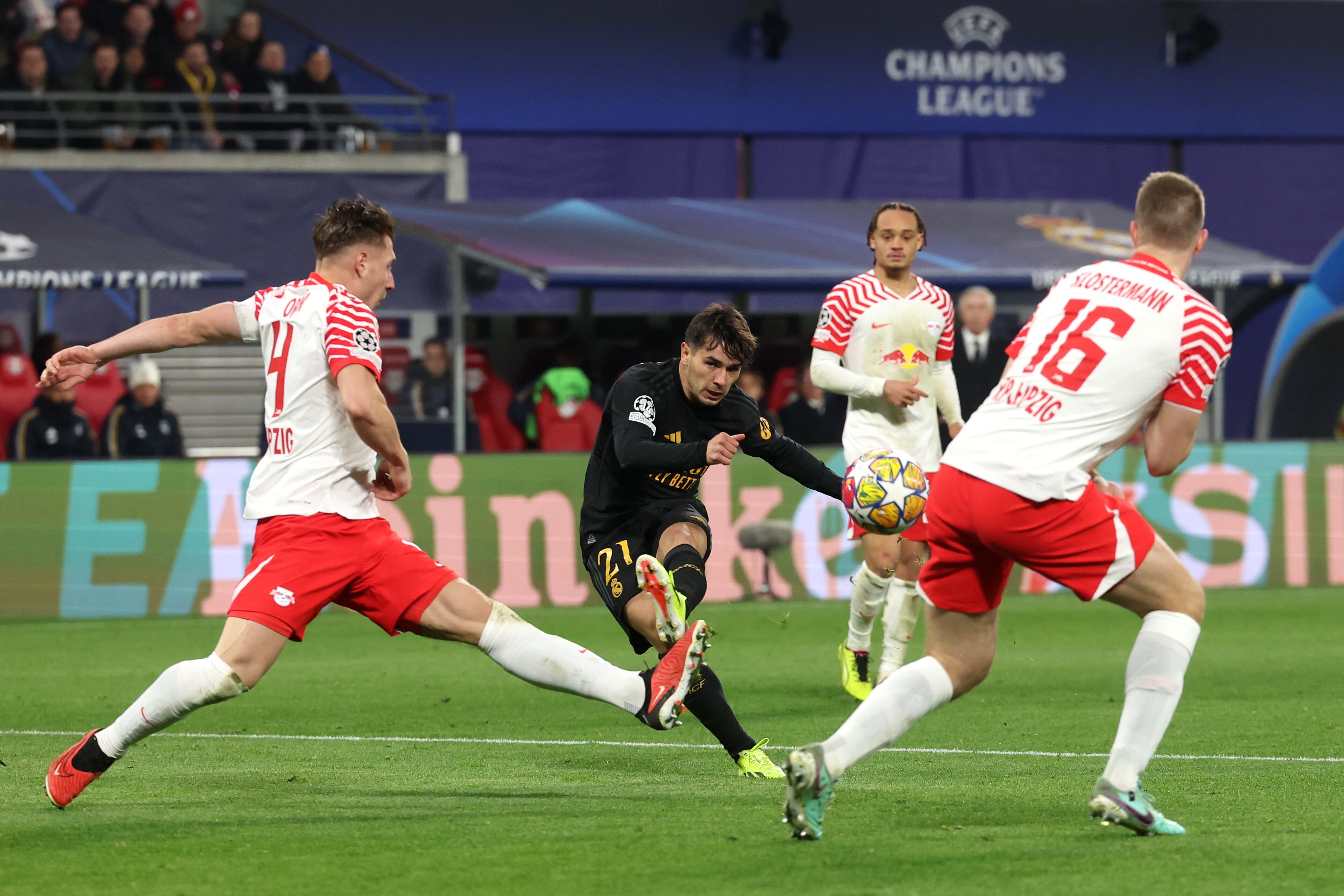 El Real Madrid tiene ventaja contra el RB Leipzig gracias al golazo de Brahim Díaz en la ida. (Photo by Alexander Hassenstein/Getty Images)