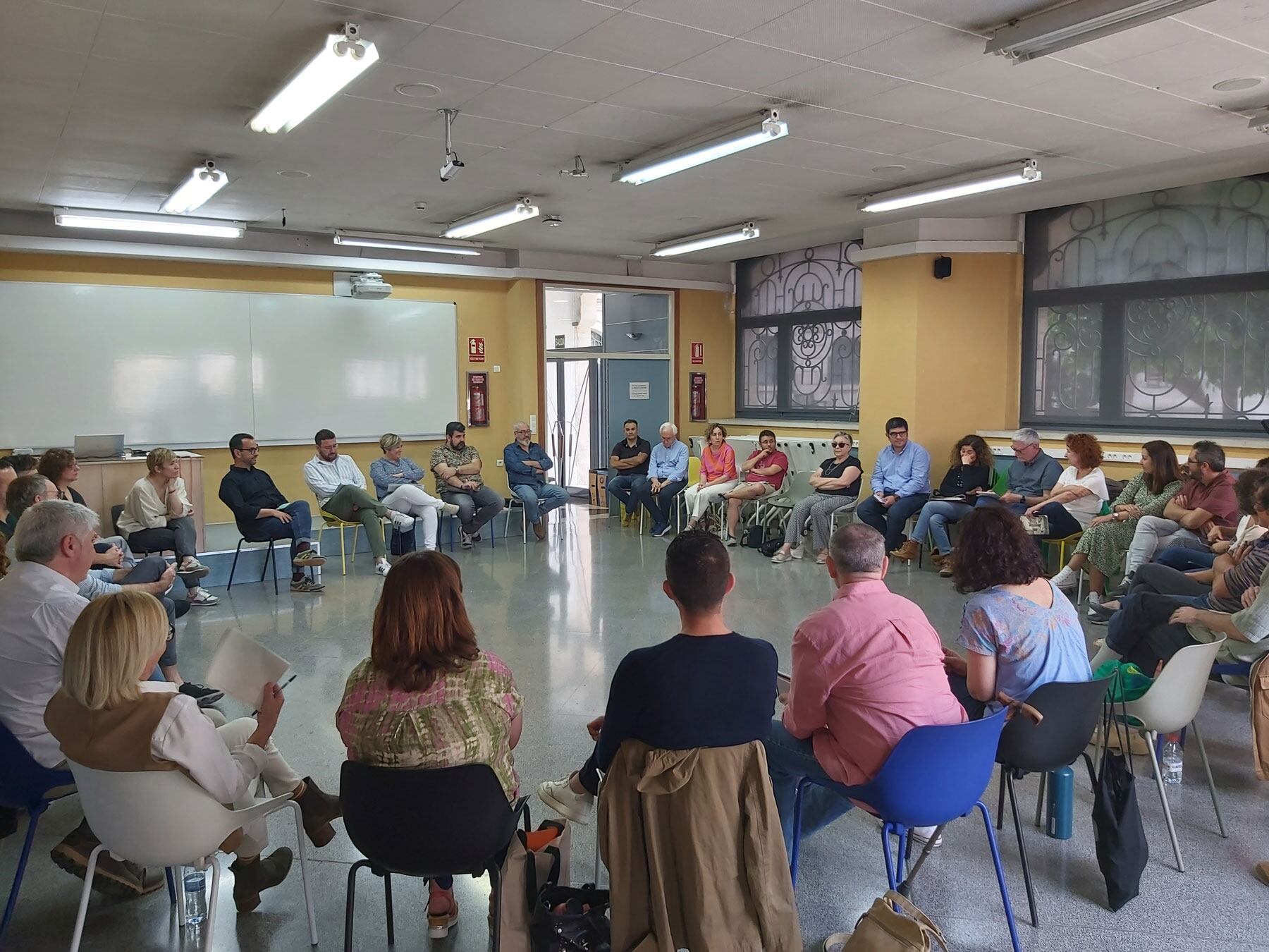 Un instante de la jornada sobre patrimonio y municipalismo organizada por Compromís Alcoi