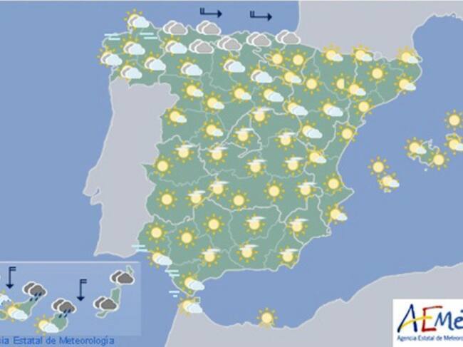 La previsión de Aemet para el jueves 15 de junio.
