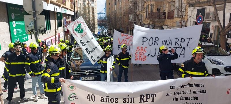 Manifestación de Bomberos en Algeciras