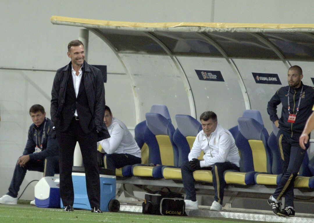 Shevchenko, durante el Ucrania - Suiza de la Liga de Naciones