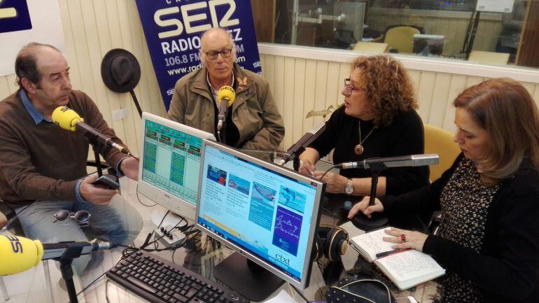 Carlos Jurado, Paco Reinoso, Blanca Alcántara y Toñi Asencio, en el Rincón Malillo