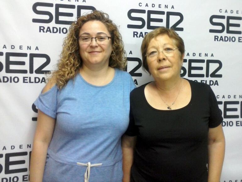 Isabel Orovio y Angélica Morote, AFA, en Vinalopó Hoy por Hoy