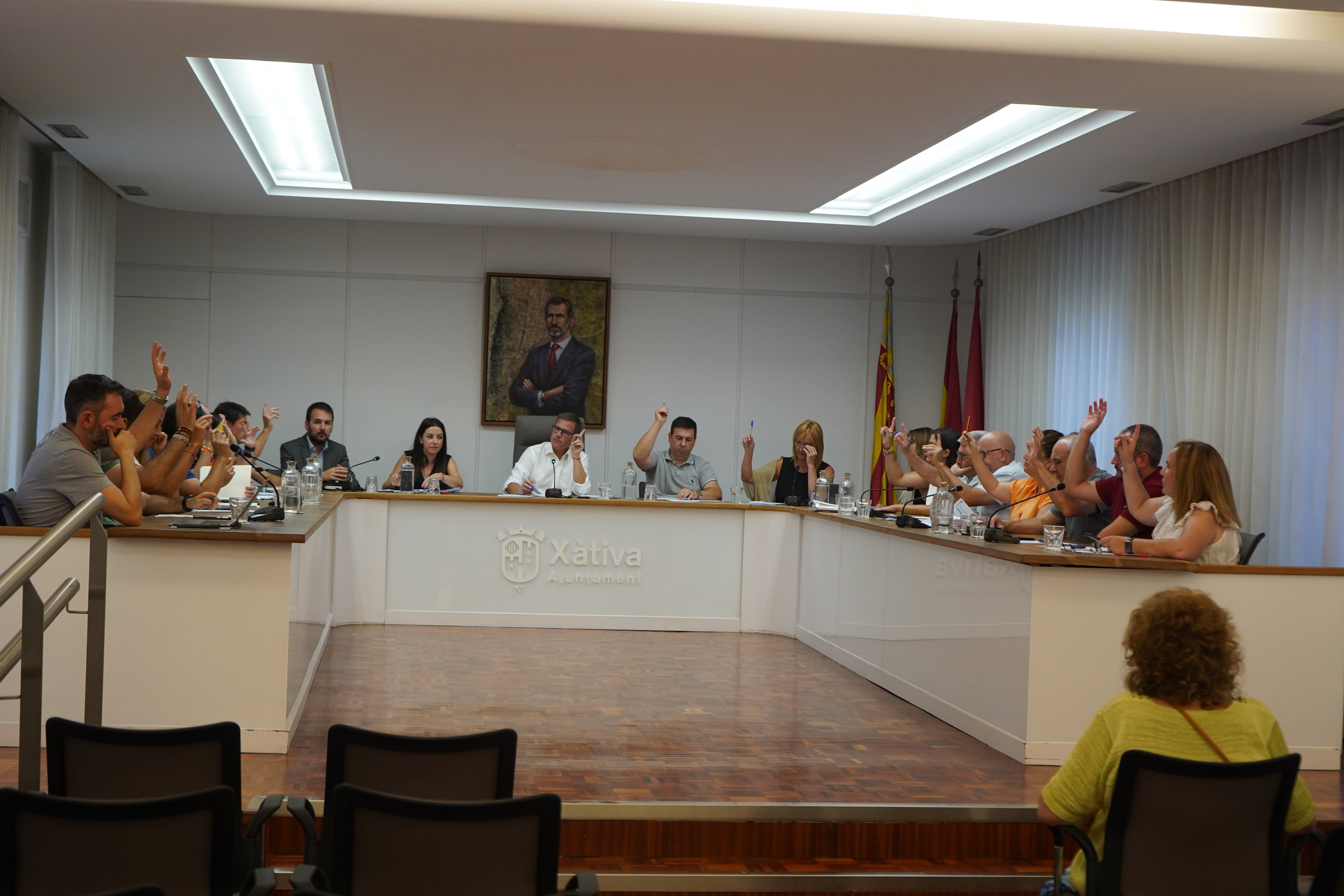 Pleno de agosto en Xàtiva (Fuente: Ajuntament de Xàtiva)