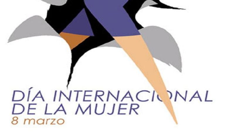Cartel oficial del Día Internacional de la mujer en la localidad
