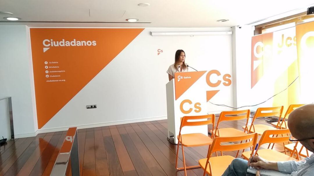 La diputada Beatriz Pino, en rueda de prensa