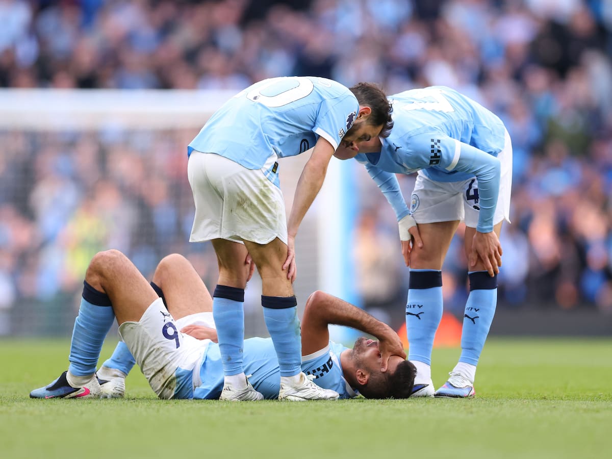 Rodri, entre algodones: sufre una lesión en la ingle en el momento crucial de la temporada