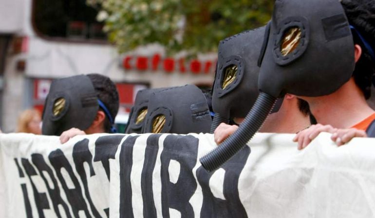 Manifestación contra el fracking en Santander