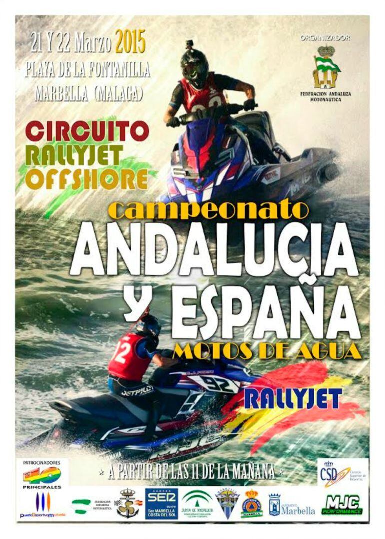 El Campeonato de Andalucía y de España de motos acuáticas en Marbella