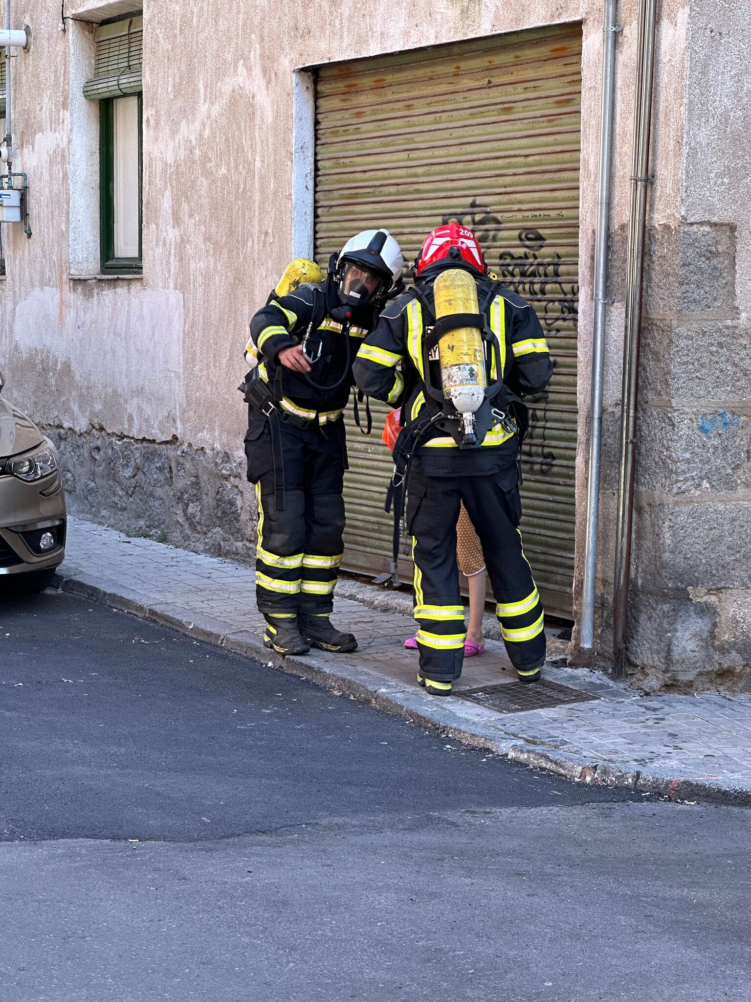 Intervención de los bomberos