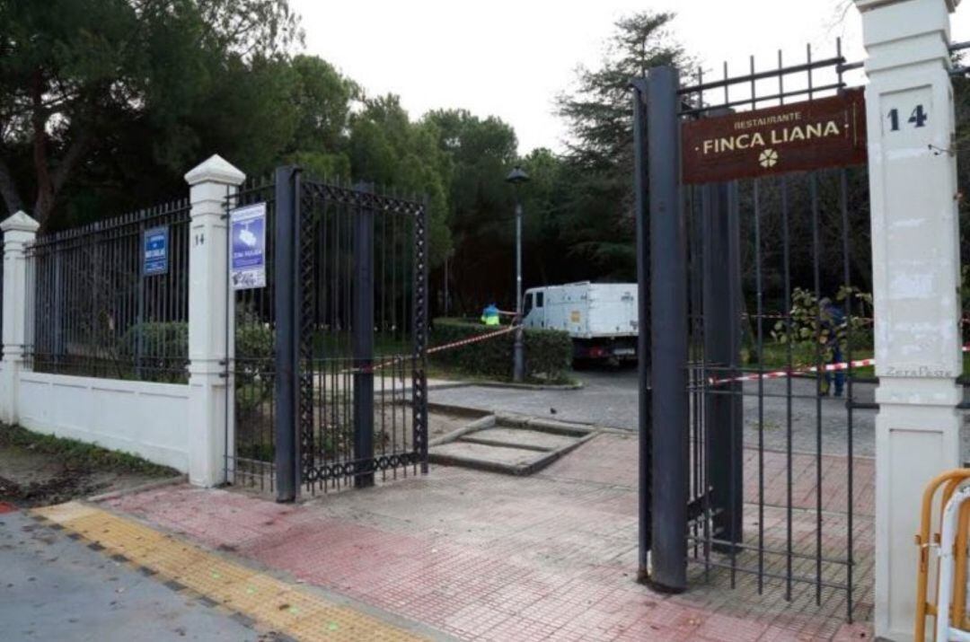 Una de las entradas al Parque Finca Liana de Móstoles